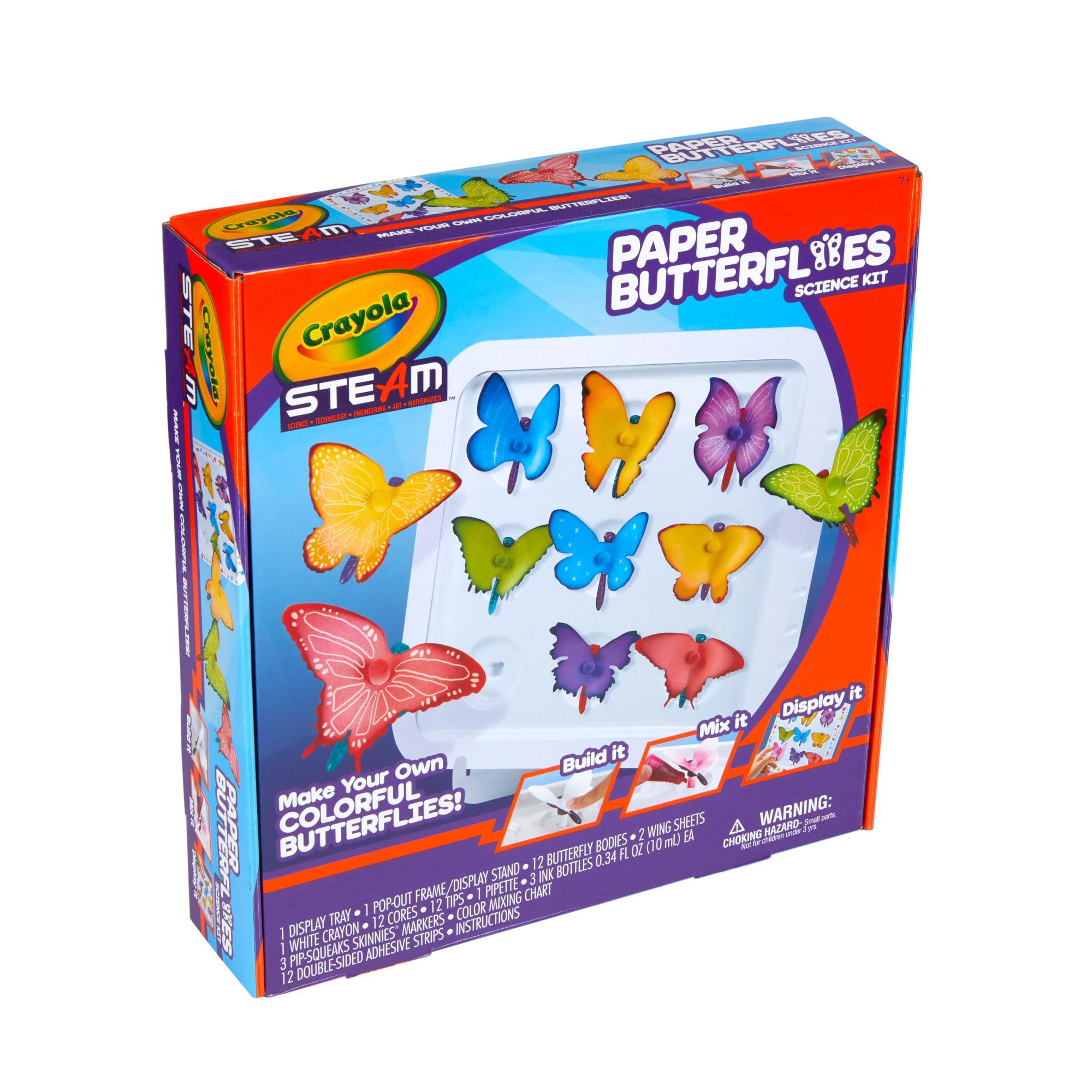 Crayola Paper Butterfly Science Kit, STEAM Toy, Gift for Kids, Ages 7, 8, 9, 10