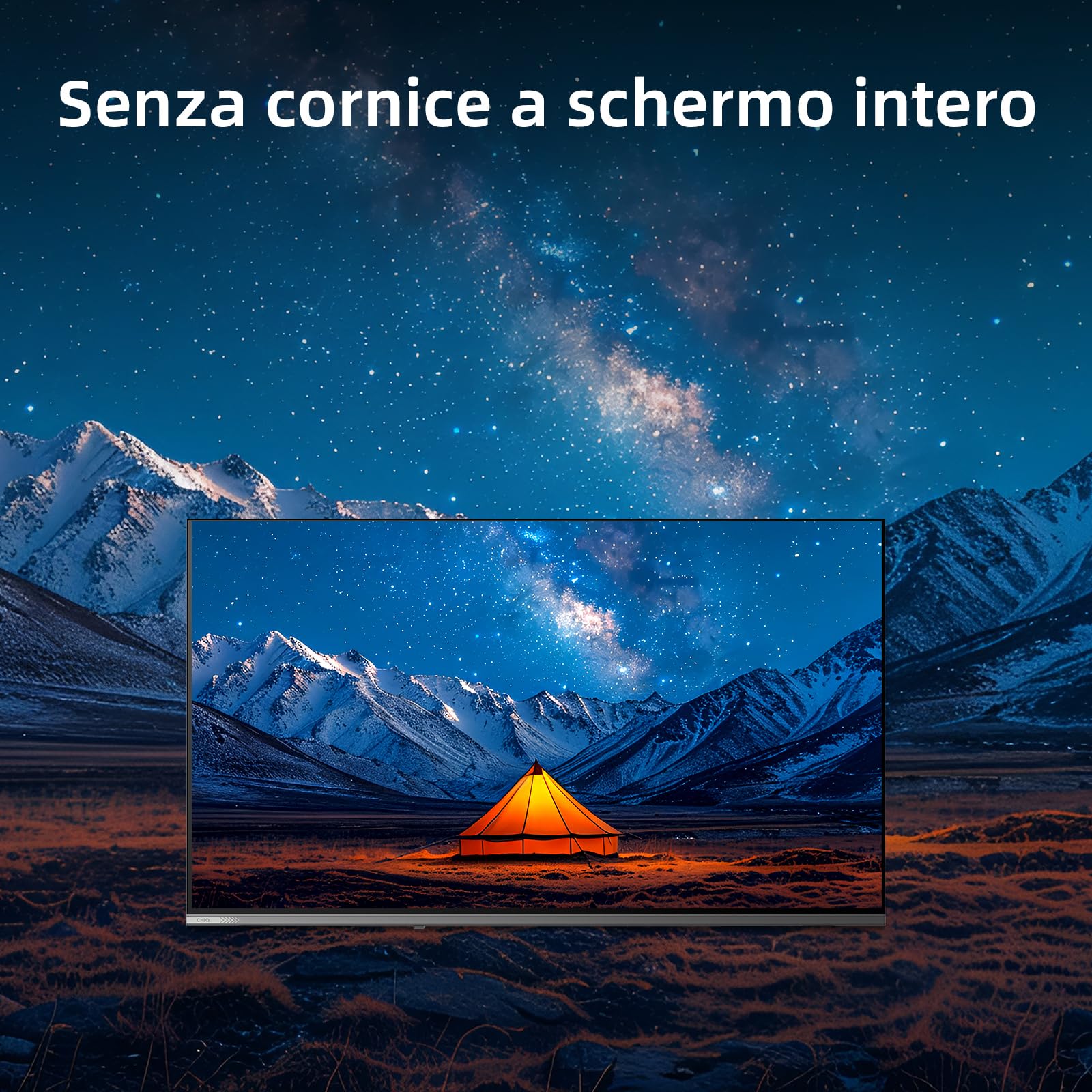 Google QLED 4K UHD CHIQ 43QA10 Smart TV 43 cale (109 cm) | HDR10, VRR i ALLM | Ultracienka metalowa konstrukcja bez ramy | Dolby Audio | Nowy model 2025