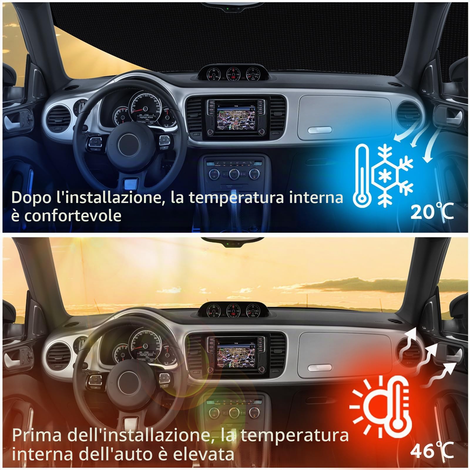 Telo copriauto impermeabile a 6 strati, universale, per esterni, con fodera in cotone e cerniera, per pioggia, neve, raggi UV, polvere, tutte le condizioni atmosferiche, traspirante, copertura