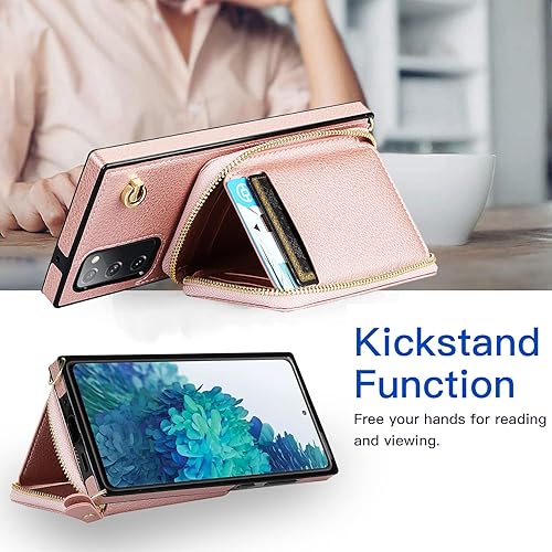 Miniatura 5 de Asuwish Funda de teléfono para Samsung Galaxy S20 FE 5G de 6.5 pulgadas con protector de pantalla y soporte para tarjetas con cremallera, soporte de