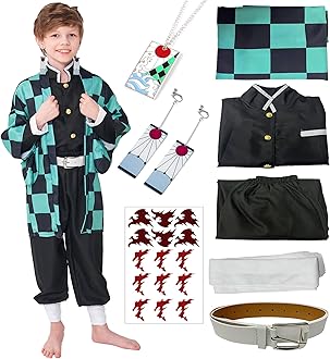 Kids Kimono Costume Cosplay Outfits Set Cloak Halloween Uniform Jackets Cape Costume for kids Adult