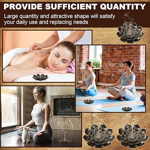 Miniatura 5 de Sumind 30 piezas de incienso soporte de palitos de loto, quemador de incienso, quemador de incienso, quemador de incienso, atrapador de cenizas para
