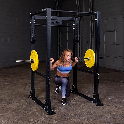 Miniatura 7 de Body-Solid GPR400 Power Rack con 1000 libras. Capacidad de peso para sentadillas, peso muerto y entrenamiento de levantamiento de pesas, color negro