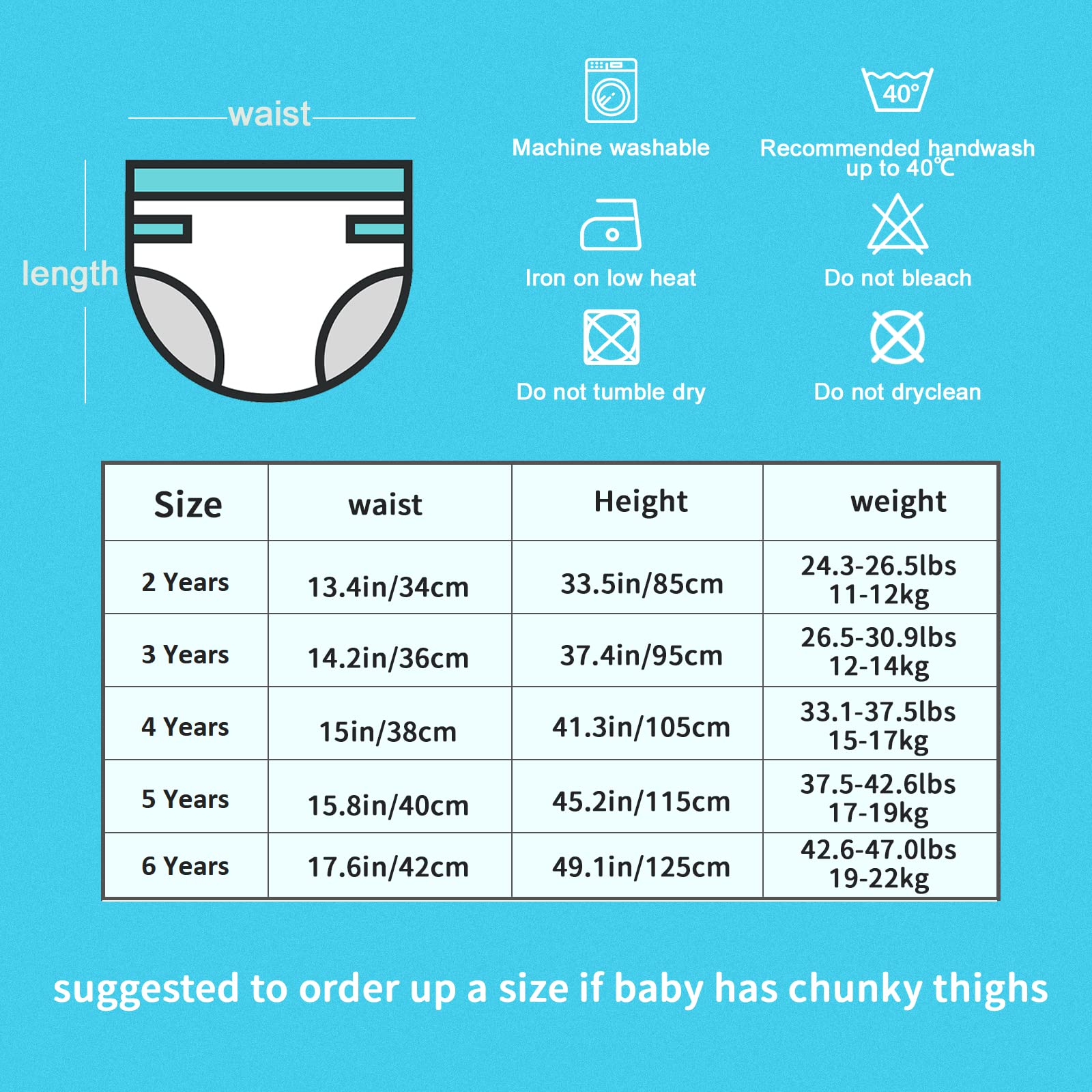 FLYISH DIRECT Potty Training Pants Girls 100% Cotton, 6 Packs Absorbent Potty Training Underwear for Girls and Boys, Reusable Training Pants for Toddlers, Mix Purple, 9 Years — view 52