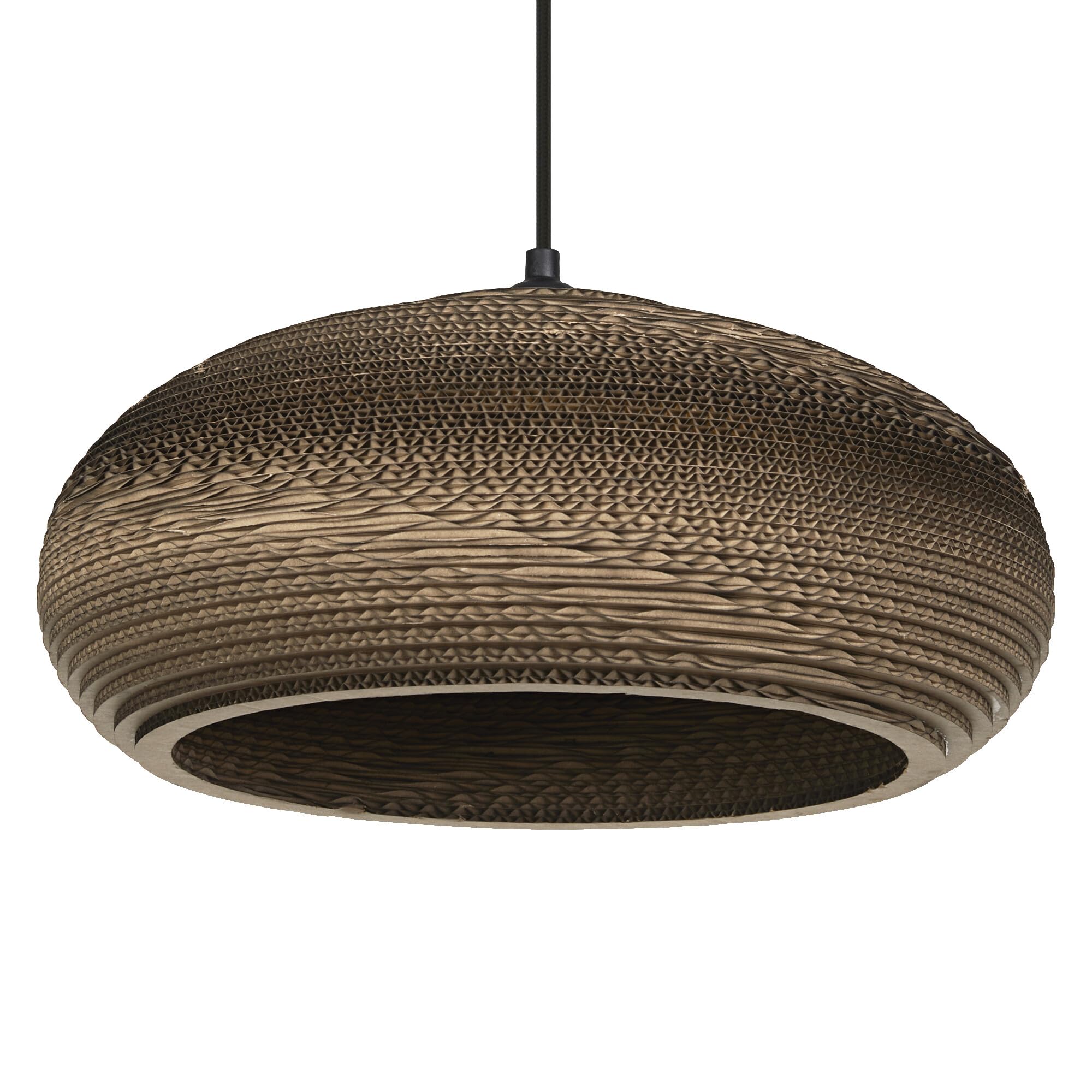LEDVANCE Deckenleuchte Decor Cardboard Drop – 400 Mm, Braun, Aus Recycelter Wellpappe, E27, Einfach Montierbar