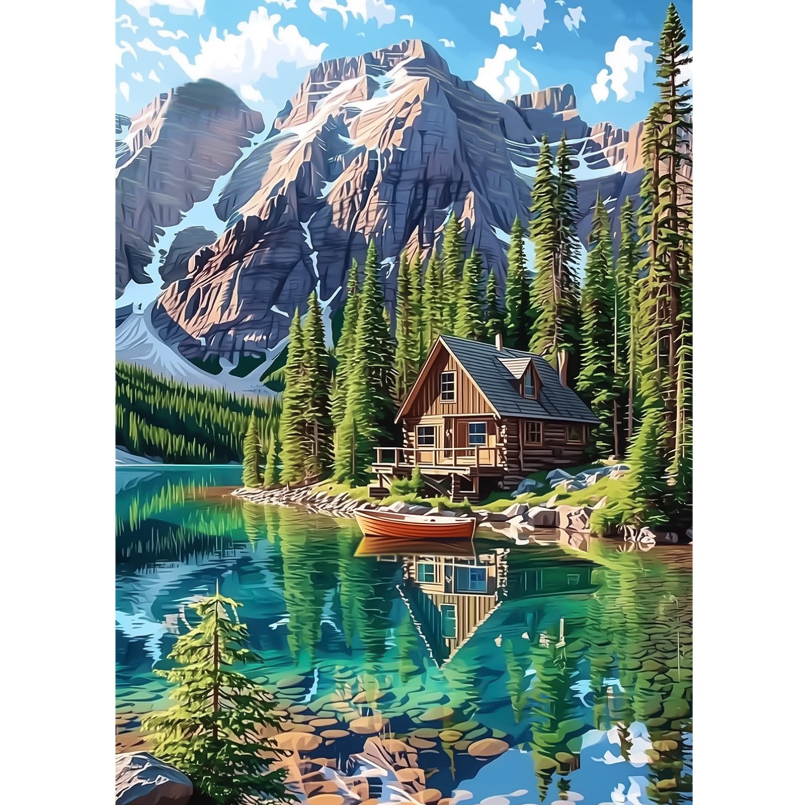 CEOVR Landscape Diamond Painting Kits Adults DIY Diamond Art Kits Adult 30x40cm Mountains and Lakes 5D Gem Art Craft Set