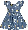 Disney Floral Chambray Skater Dress Newborn to Big Kid Sizes (0-3 Months - 14-16)