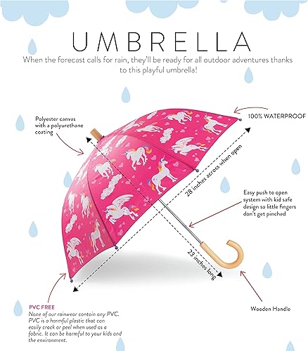 Miniatura 3 de Hatley - Paraguas estampadas para niña Paraguas impreso talla única  Unicornios arco iris
