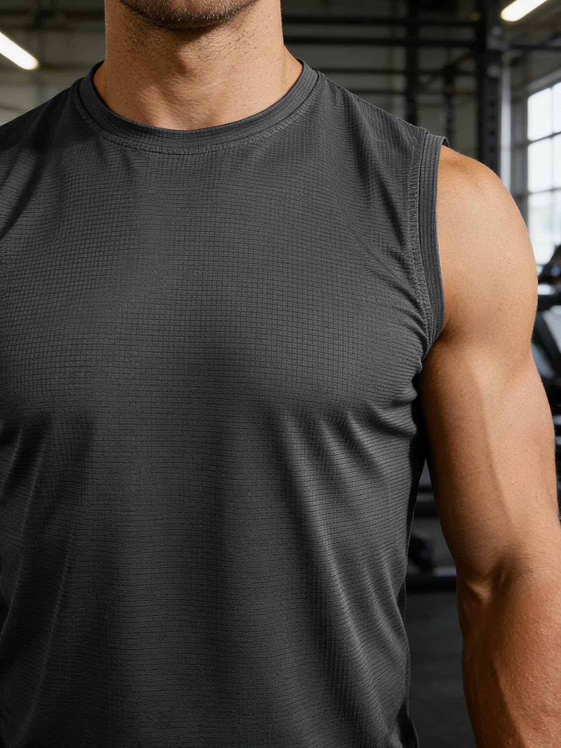 Men's 5 Pack Mesh Active Athletic Tank Tops, Quick Dry Moisture Wicking Performance Gym Shirts image 2