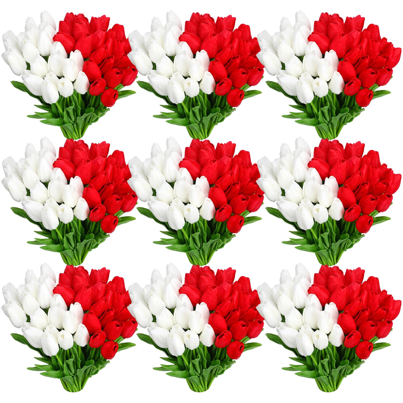 Amazon.com: Jutom 96 Pieces Multicolor Artificial Tulips Flowers