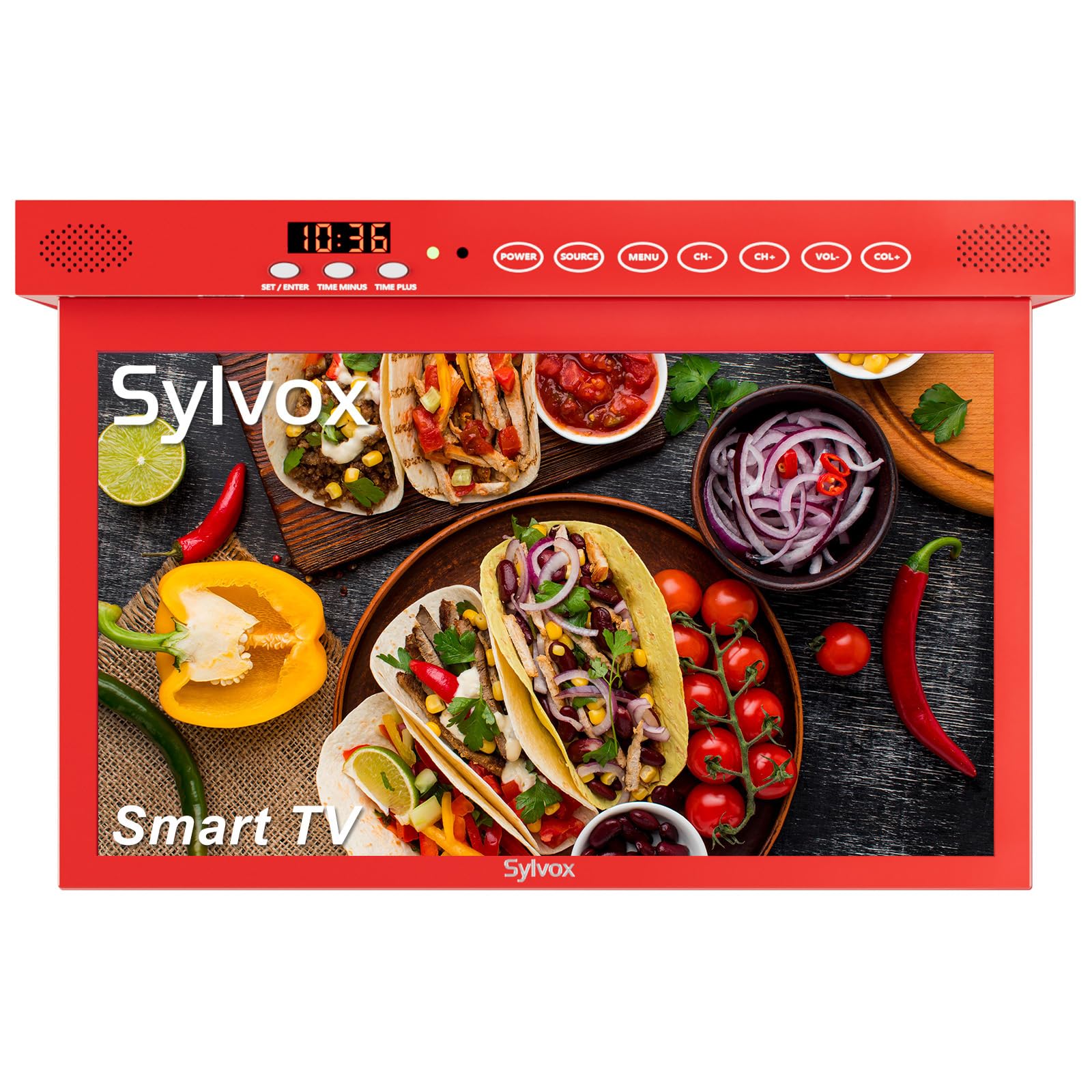 Sponsored Ad - SYLVOX 15.6" Under Cabinet Smart TV – 360° Rotation, 90° Flip-Down Screen, Wireless Connectivity, Space-Saving Design for Kitchen, Bedroom, or RV. (Crimson)