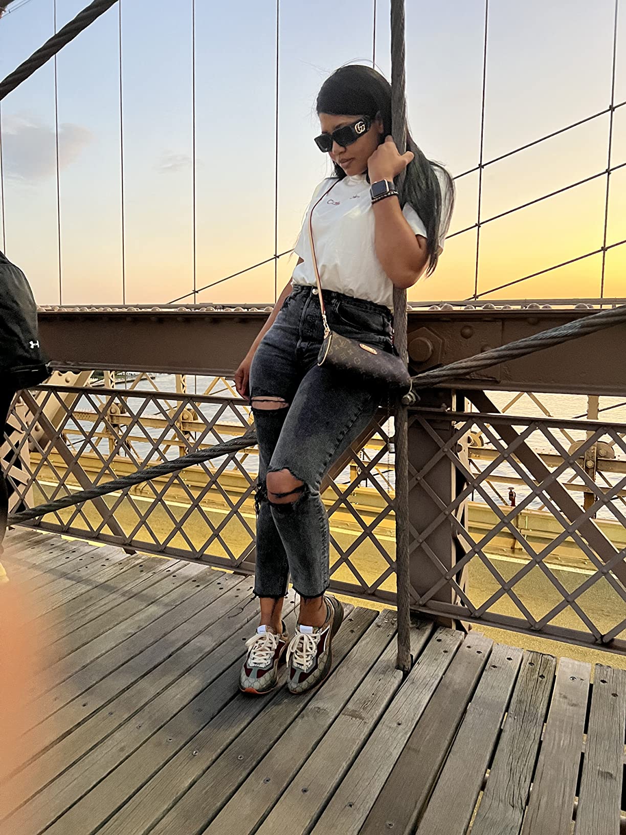 29/mo Finance Gucci Women's Matelasse 90s Rectangular Sunglasses