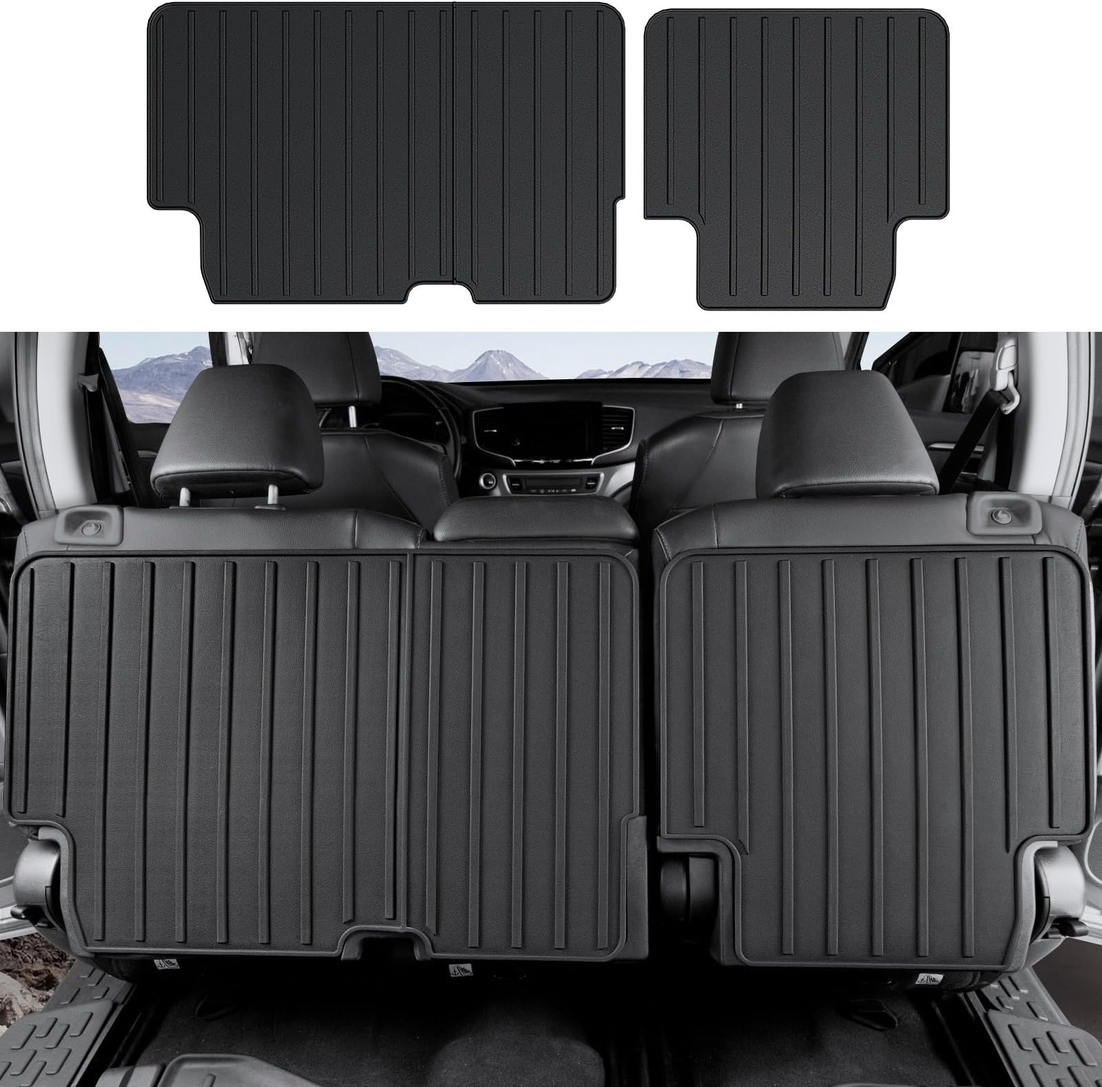 Kick Mats for 2016-2022 Honda Pilot 8 Passengers (No Elite Models) Car Mat Accessories, 2nd Kick Mats for 2022 Honda Pilot Accessories