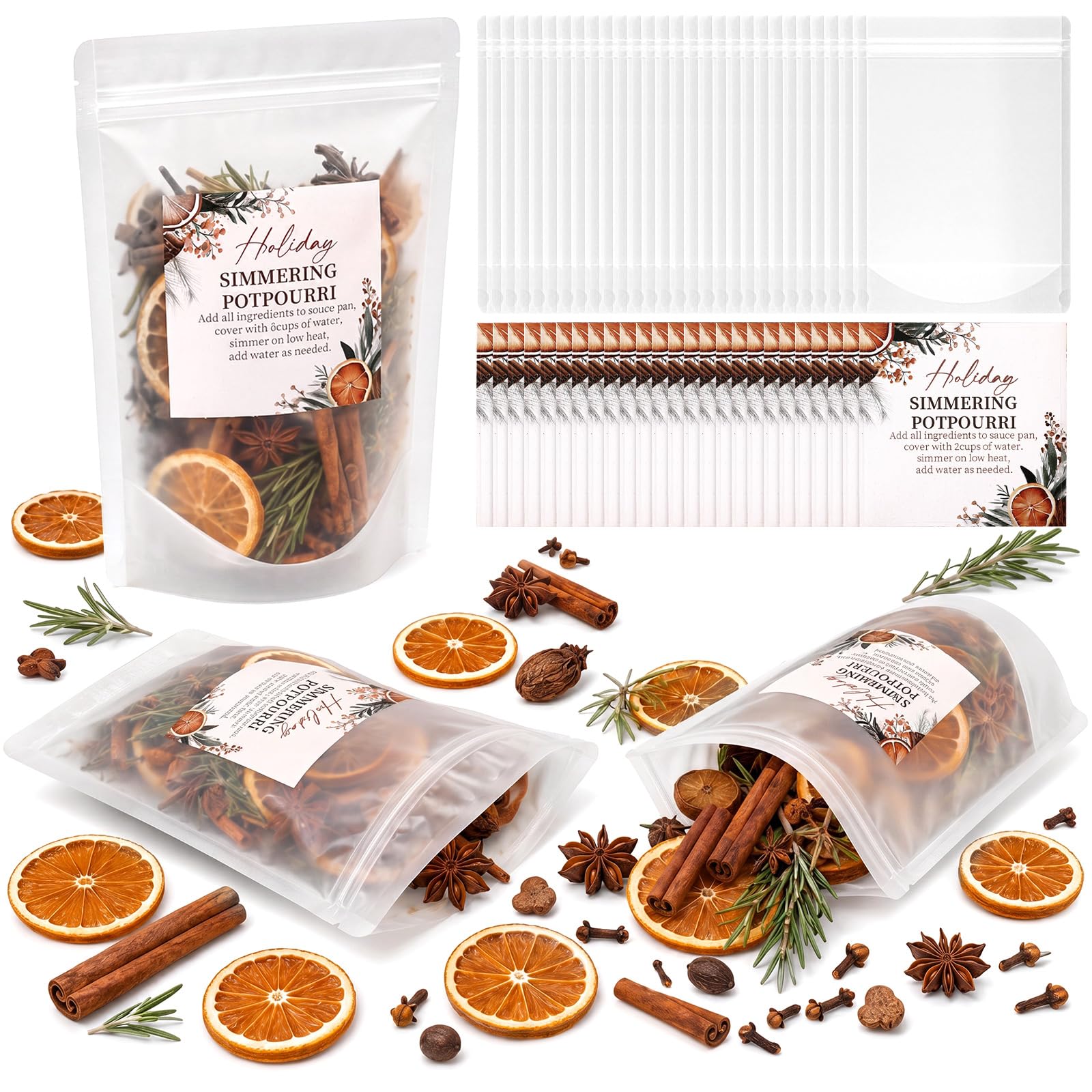Sacs de pot-pourri de Noël refermables pour parfumer la maison pendant les fêtes