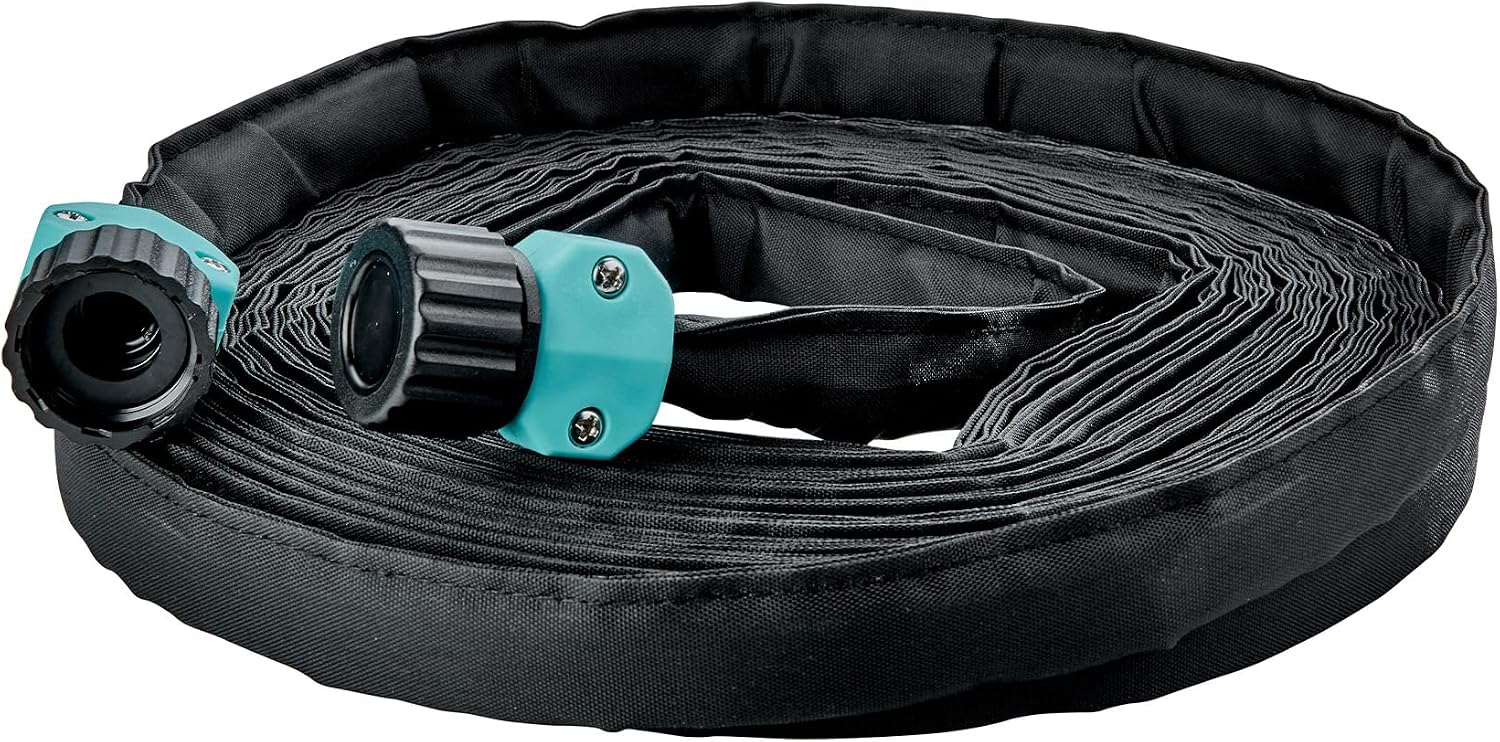 Flat Soaker Hose 25 ft, For Drip Irrigation, Extendable Non-Corrosive and Heavy Duty Couplings, Saves Water, For Raised Beds, Gardens and Vegetable areas, 700001 by New England Garden Tools