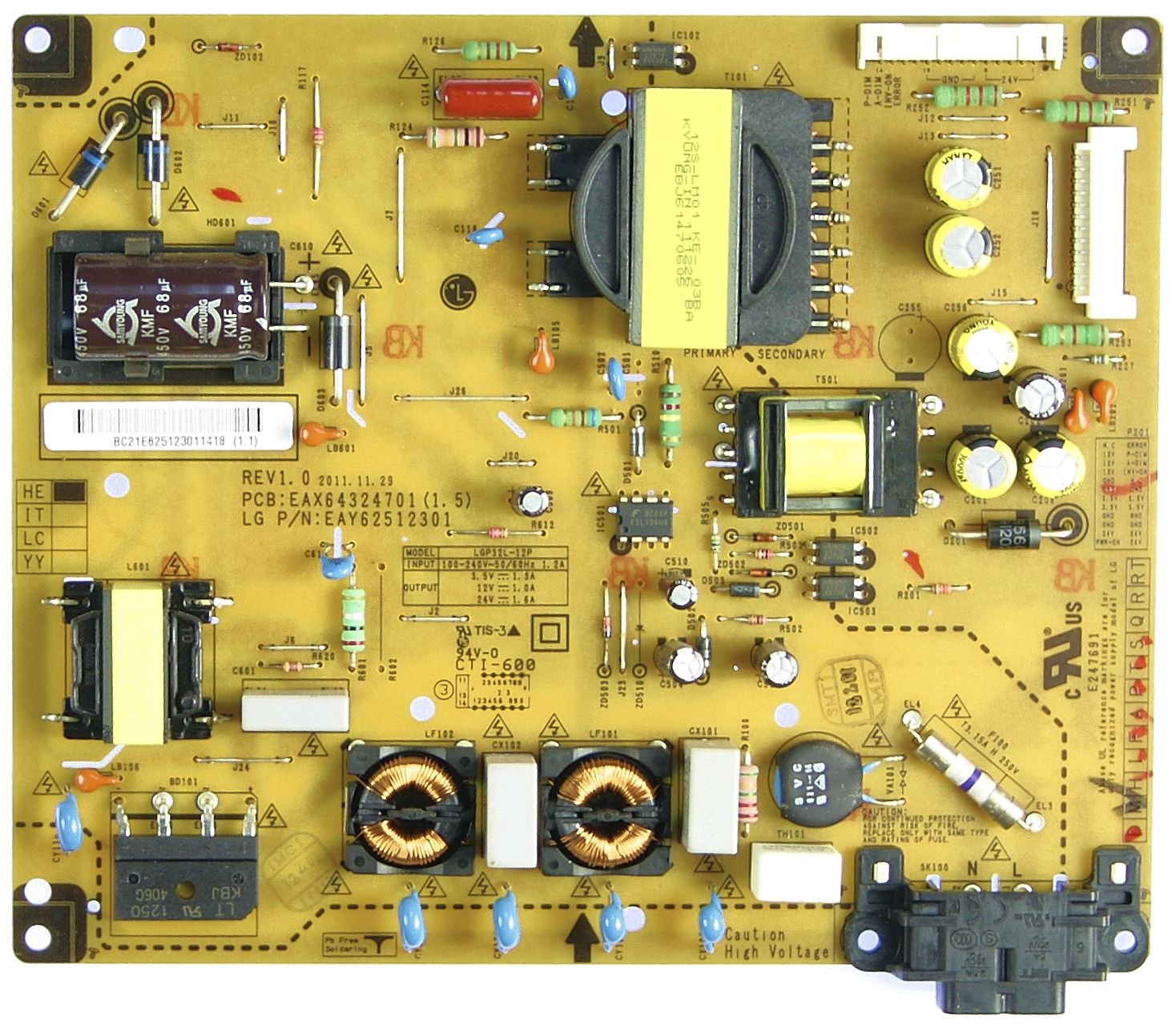 LG ZEN32LS3500UD Power Supply Assembly