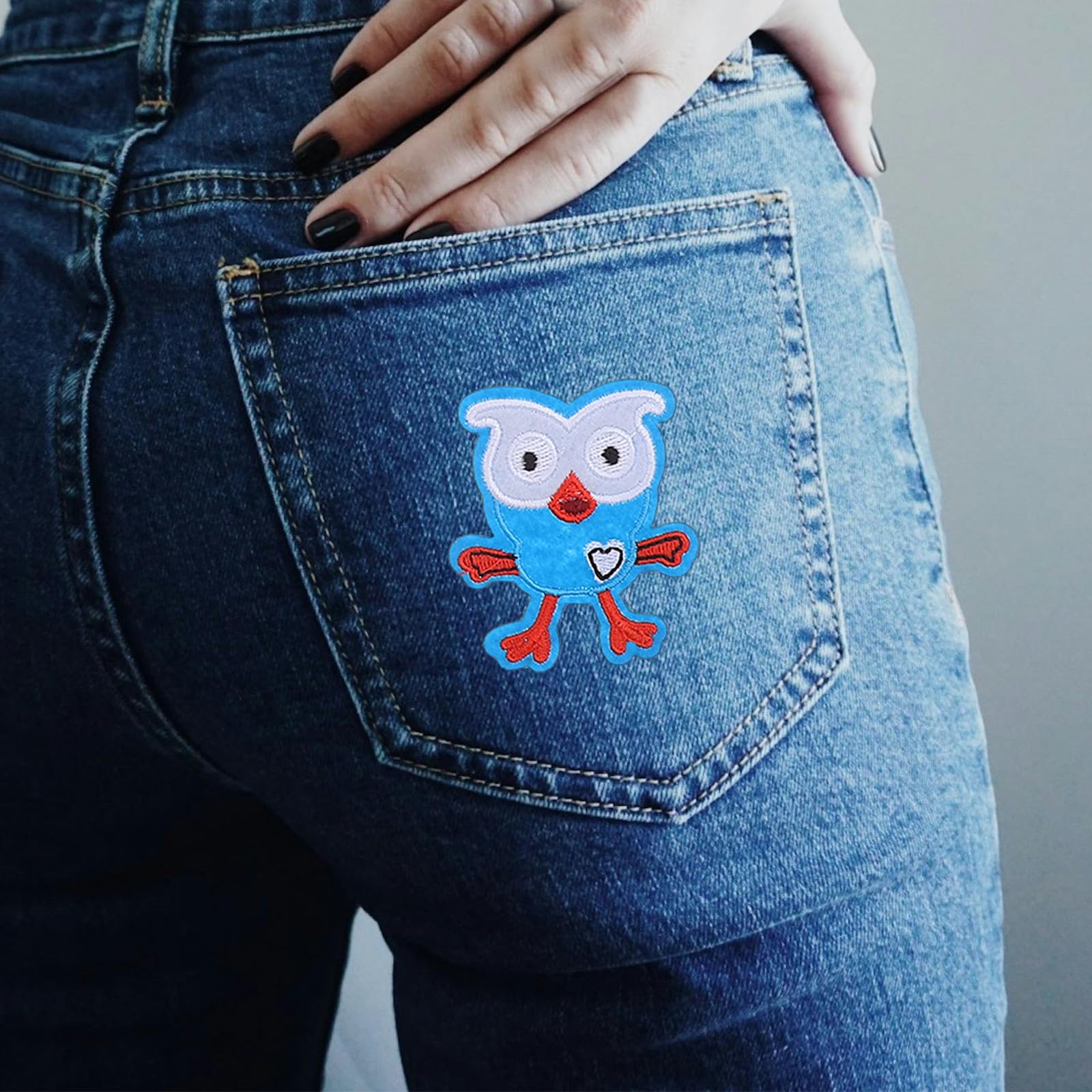SECFOU 24 Piezas Parche Bordado de Búho para Ropa, Apliques de Costura en Tela para Decorar y Reparar Blusas y Chaquetas de Jean Diseño Creativo y Llamativo Estilo Varios estilos