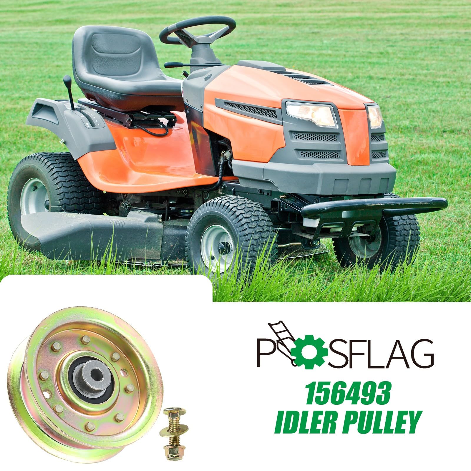 Amazon.com : POSFLAG 156493 Idler Pulley Replaces 532156493