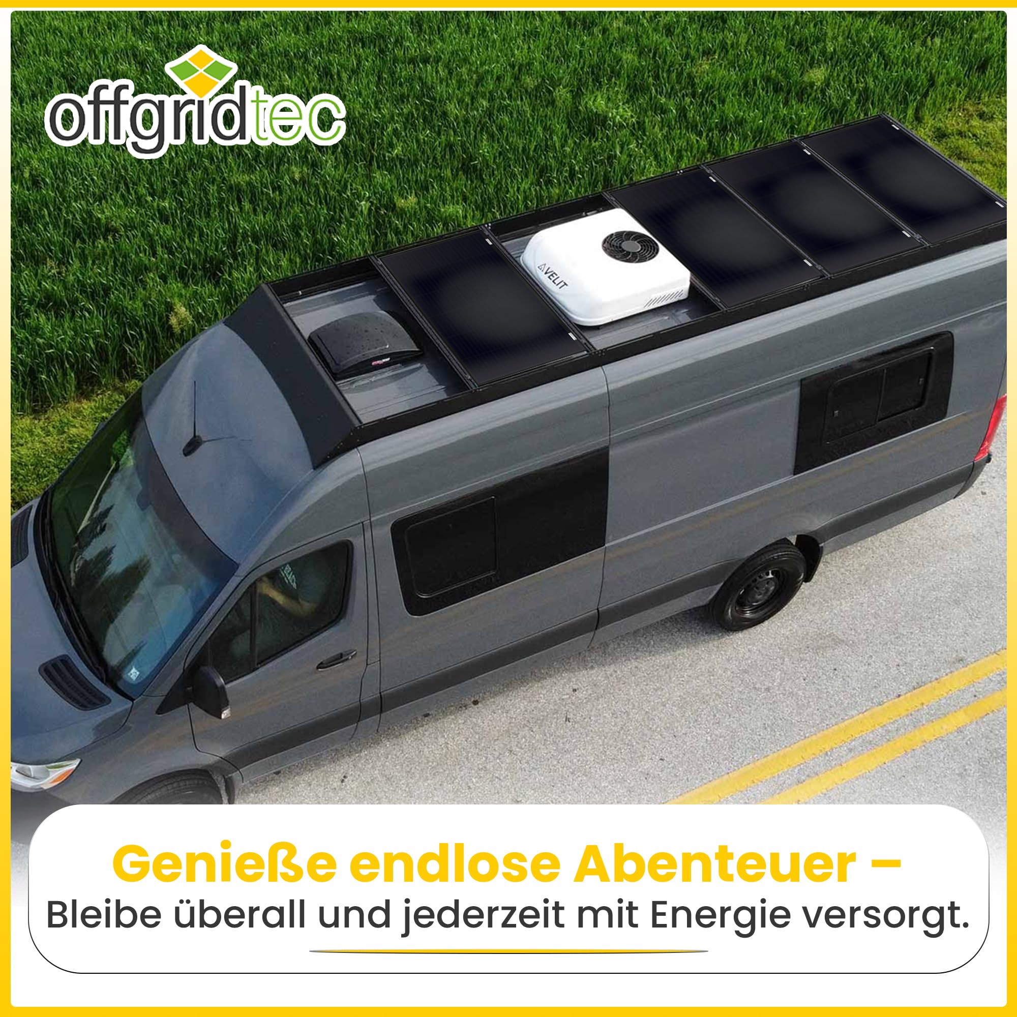 Offgridtec® MobileBlack M 100W Wohnmobil Solaranlage 30A MPPT OLP Solarmodul
