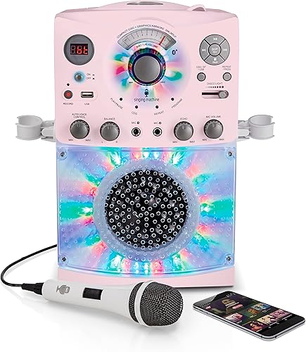 Miniatura 6 de Singing Machine SML652BK Mini sistema de karaoke portátil con ranura HDMI con Bluetooth y efectos de cambio de voz, negro y sistema de karaoke