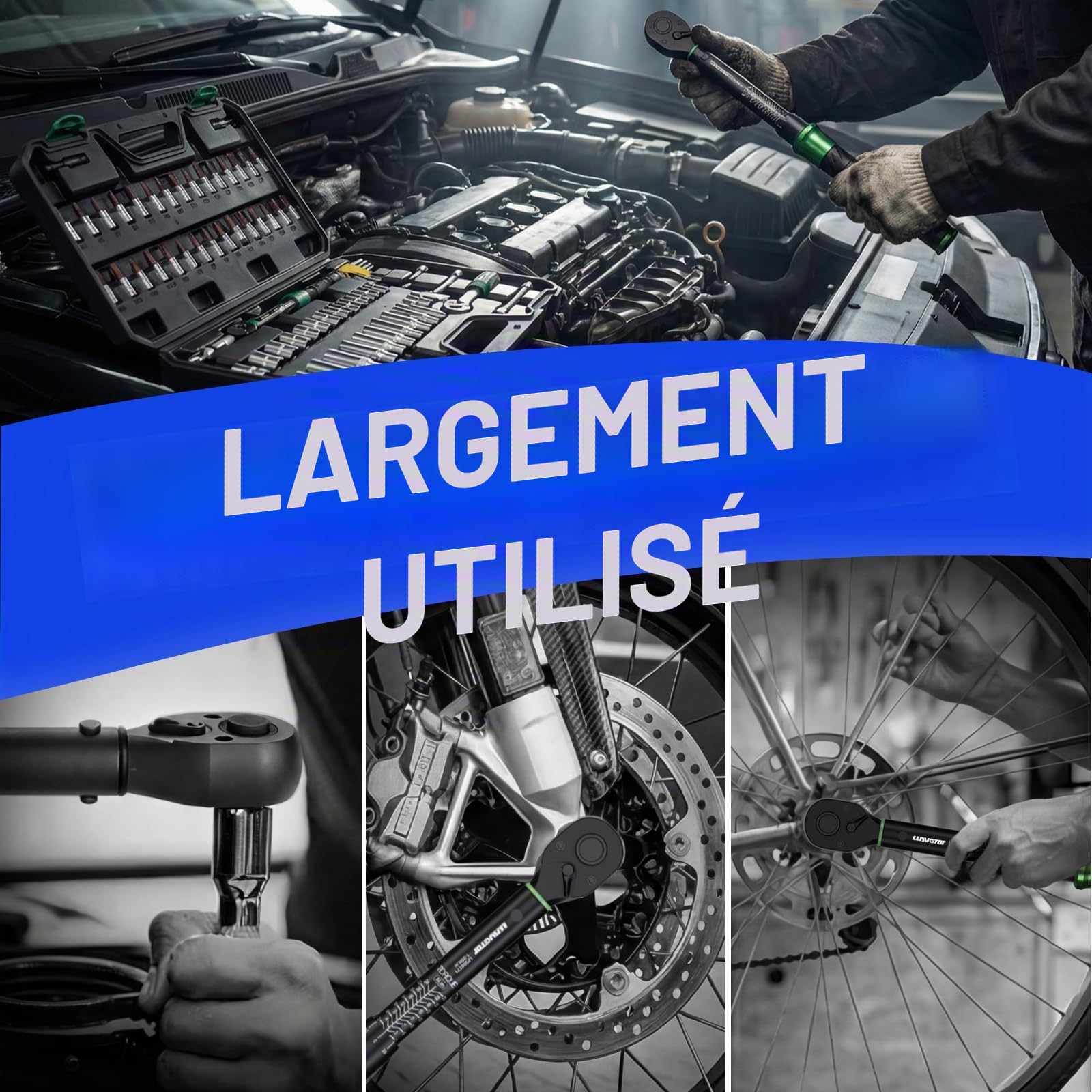 Clé dynamométrique 1/2" | Plage 20–220 Nm | Précision ±3% | Cliquet réversible 72 dents