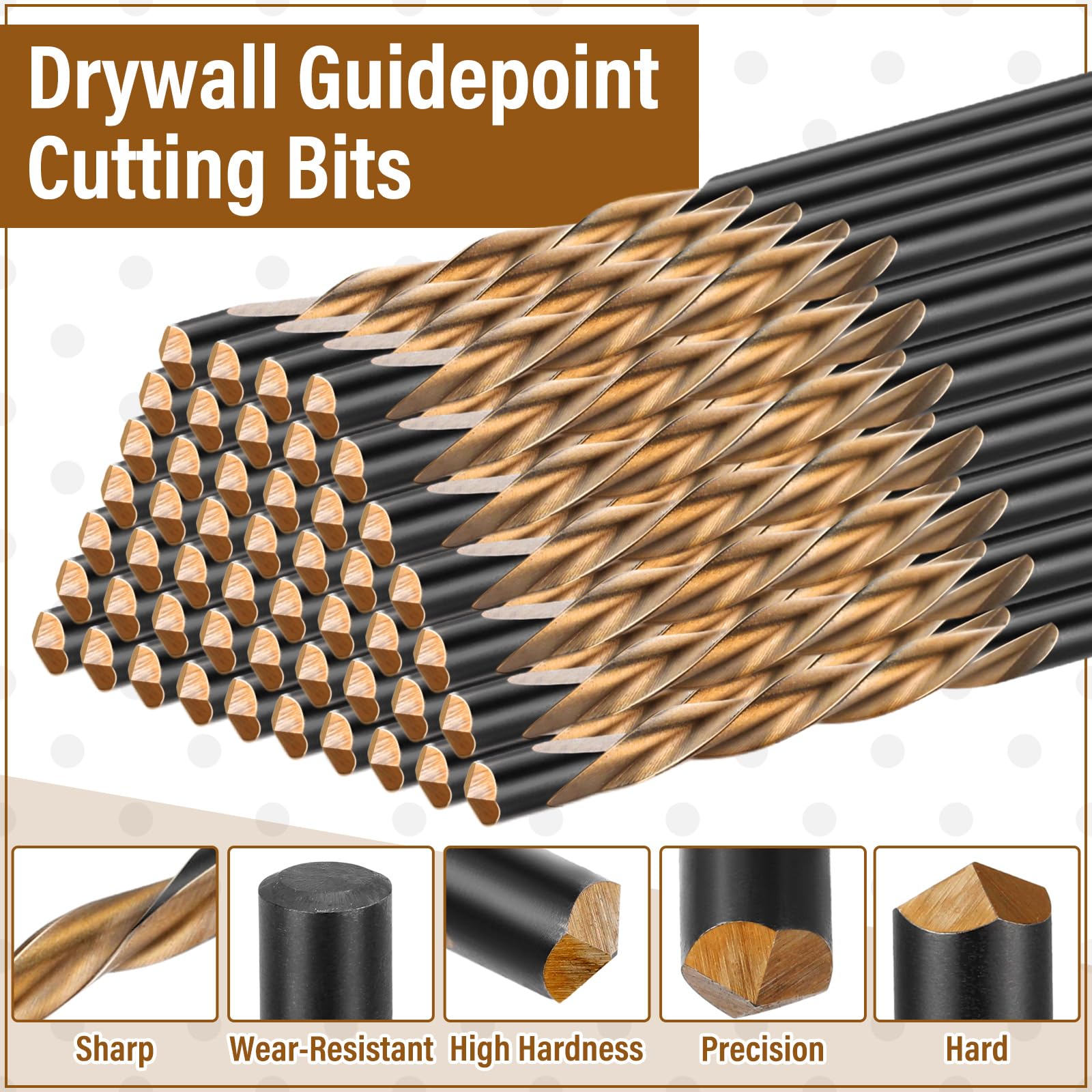Drywall Routing Bit Snapklik.com : Tondiamo 50 Pcs Drywall Bit Drywall Guide Point Cutting ...