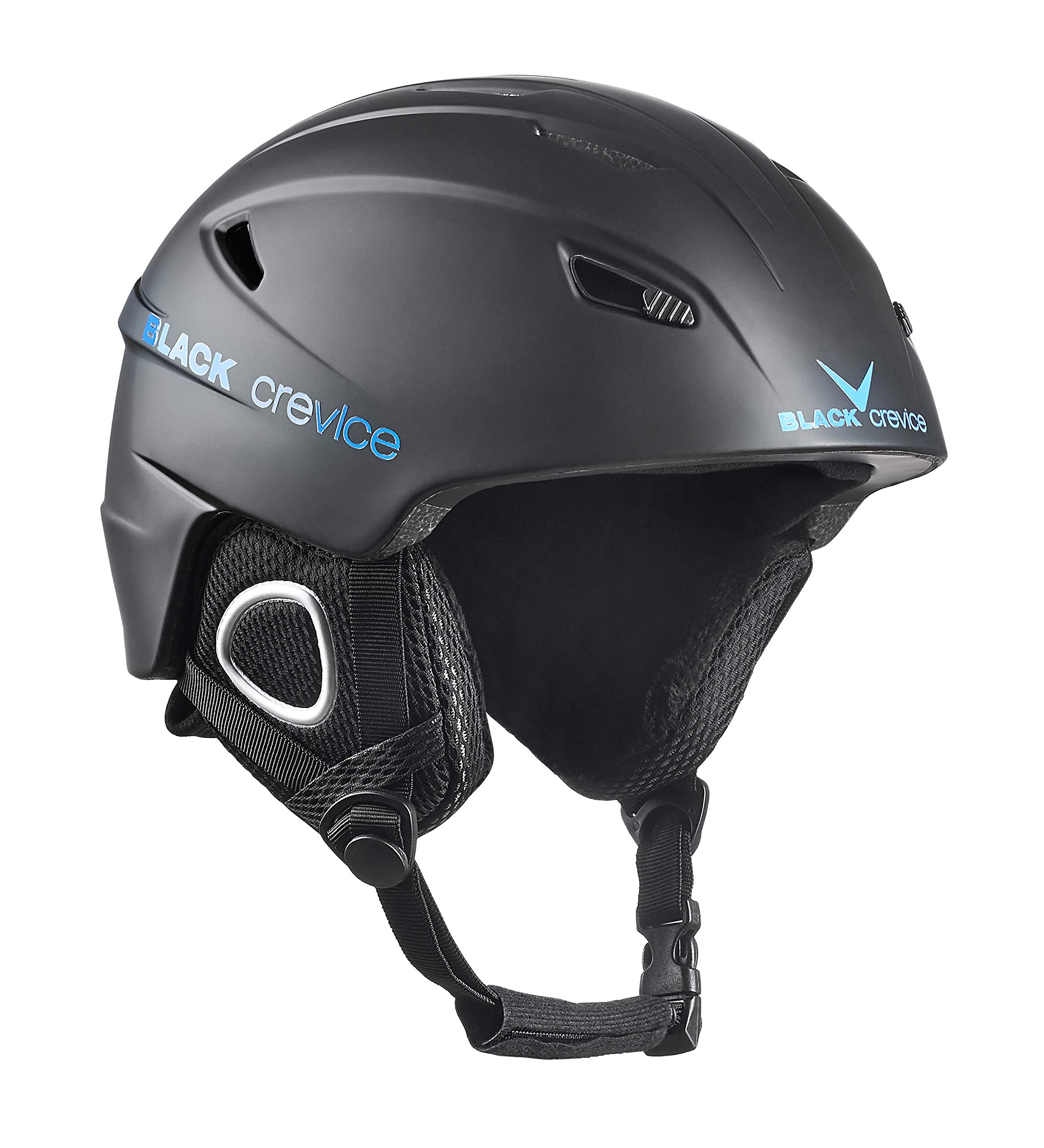 BLACK CREVICE Kitzbühel Casco da sci (Medium, Nero/Blu)