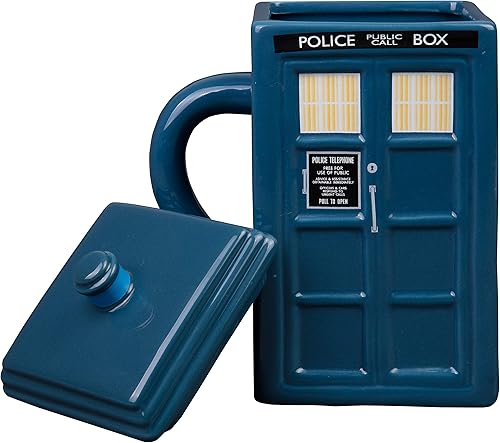 Miniatura 6 de Taza Doctor Who con forma de Tardis, 17 onzas
