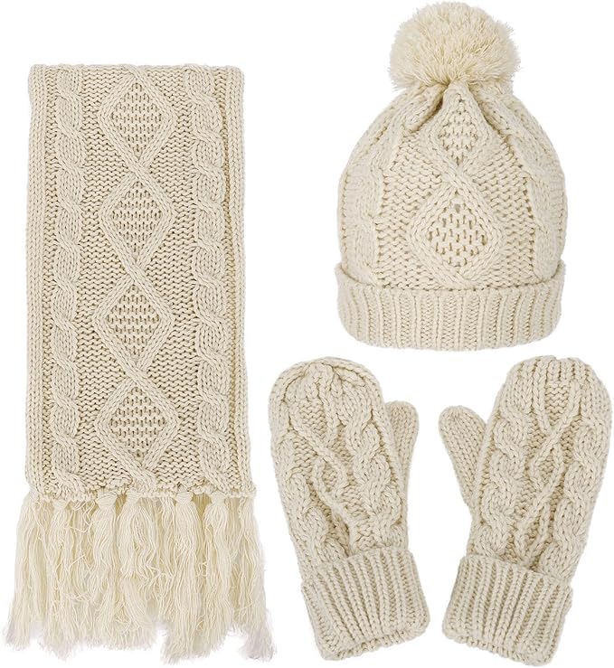 Pink winter hat and gloves Clearance