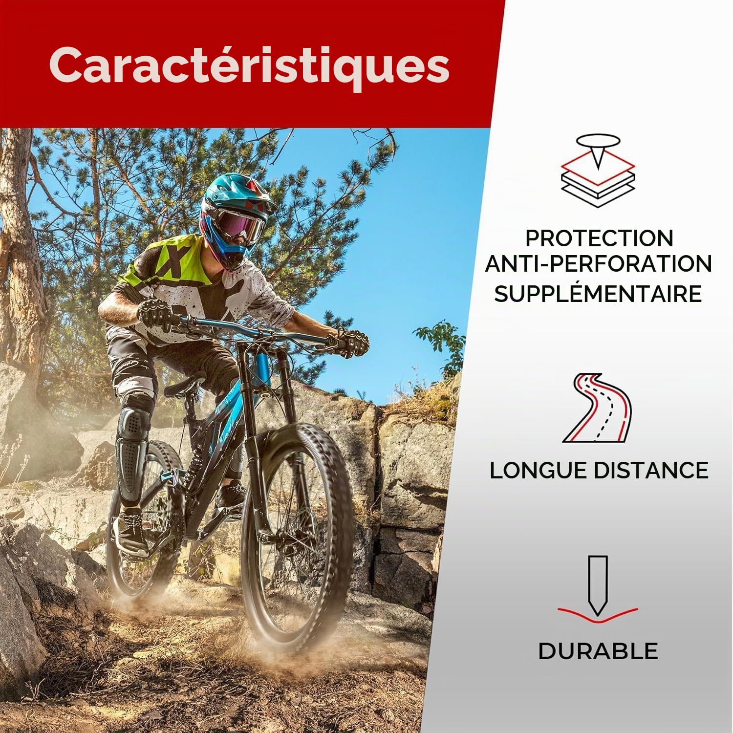 Fincci Velo Pneu VTT 27.5/29 x 2.35 Pouces - Paire Pliable Gravel Tire avec 1mm Nylon Protection Anti Crevaison, 60 TPI pour VTC, Montagne & Hybrid & Electrique Vélo, Tout Terrain, Vélo de Ville