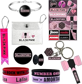 Comprar Blackpink Fanartikel Fans Geschenk Set Merch Kpop Merchandise Geschenke Set für Blink Schlüsselbund Silikonarmbänder Handyhalterung Aufkleber Geldbörse reflektierstreifen
