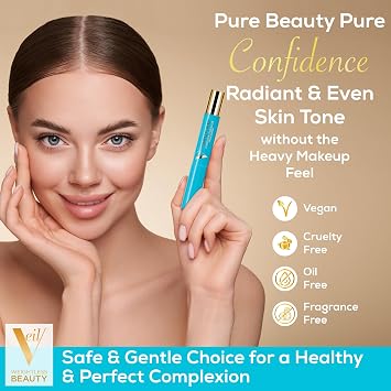 Veil Cosmetics - Complexion Fix Concealer - Liquid Concealer for Under Eye + Dark Circles - Highlight, Contour, Correct - Anti-Aging - Vegan Makeup Pen - Hydrating Lightweight (5N Deep Neutral)