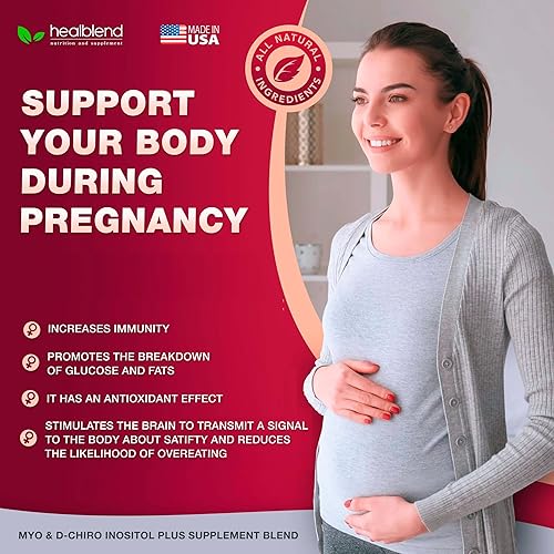 Miniatura 2 de Myo & D-Chiro Inositol Plus - Mezcla de suplementos, equilibrio hormonal, ovulación saludable y apoyo de bienestar general para mujeres, fertilidad