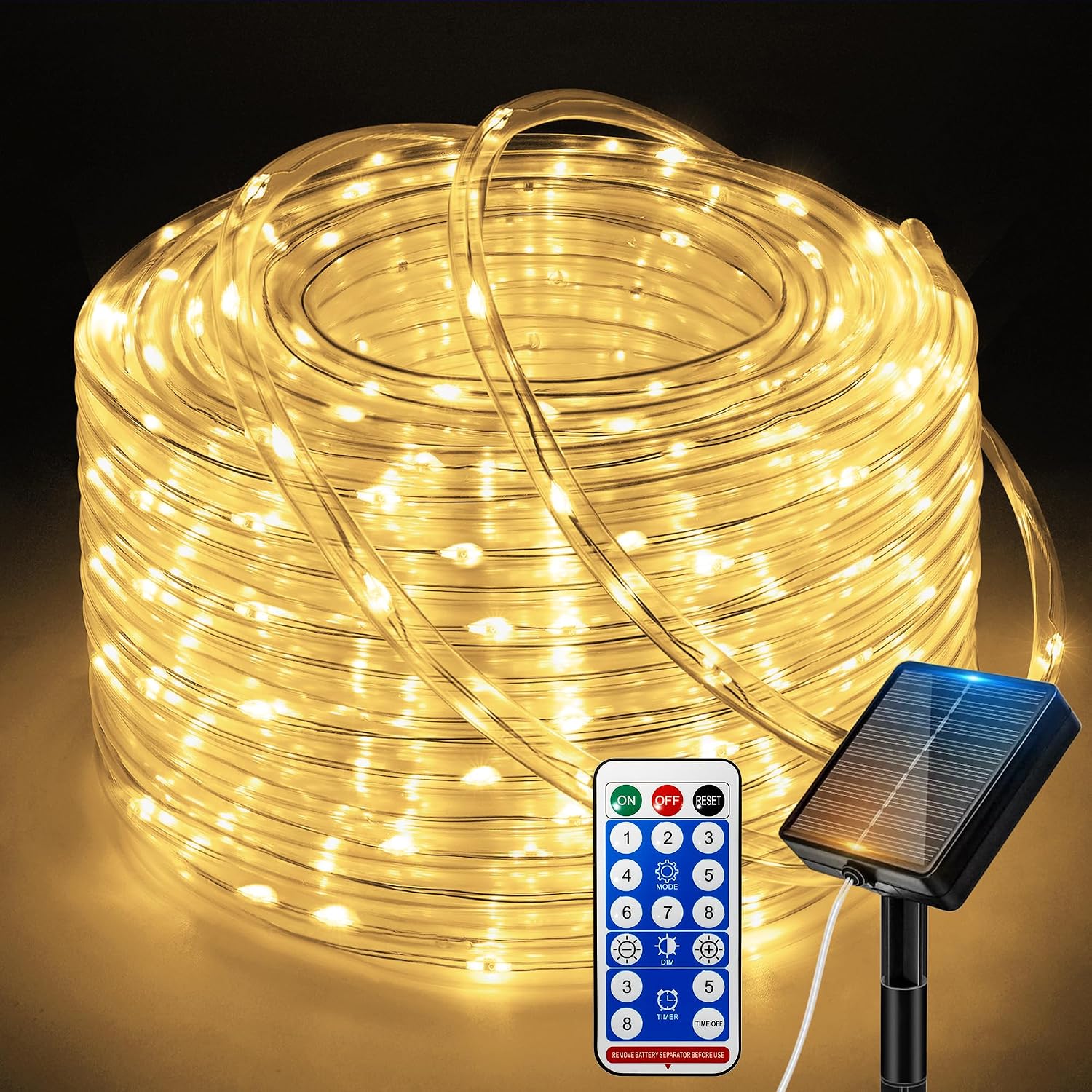 Ollny USB Rope Lights Indoor Color Changing, 33FT 100 LED String Lights with Remote, 18 Colors Christmas Light for Indoor Bedroom Party Wedding Holiday Decorations