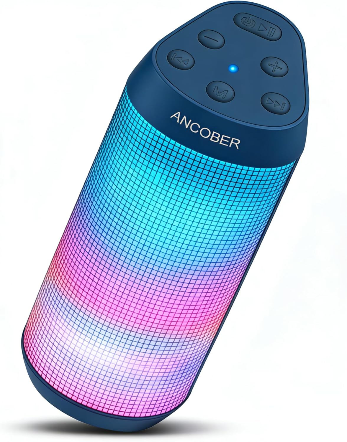 Portable Bluetooth Speaker, 2026 Wireless Speaker with HD Loud Stereo Sound, Cool Dynamic LED Lights, IPX4 Waterproof, TWS Pairing, BT5.3, Buit-in Mic, for Outdoor, Home, Party, Gift (LightGreen)