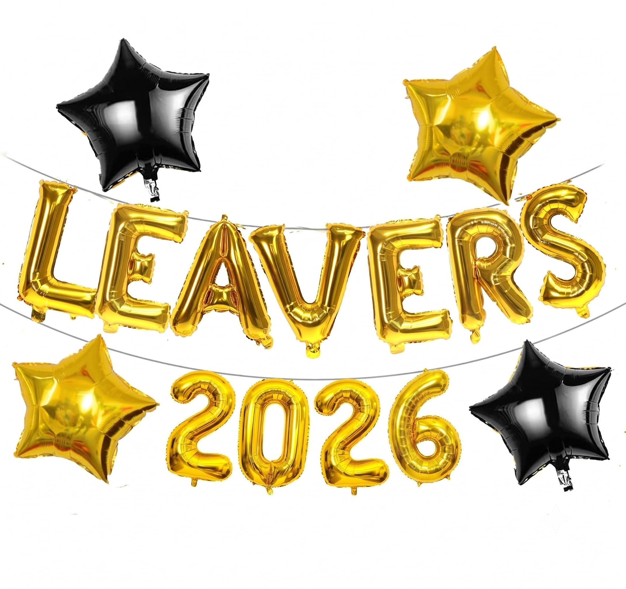 Joyeah Class of 2026 Decorations - Gold Leavers 2026 Balloons, Congratulations Decorations Graduation Balloons Banner for High School College Graduation Decorations
