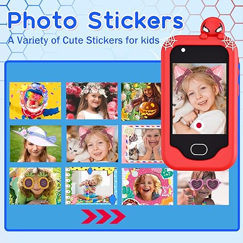Miniatura 4 de Teléfono inteligente para niños, regalo de cumpleaños de Navidad para niños de 3 a 10 años, pantalla táctil, juguete con cámaras, aprendizaje,