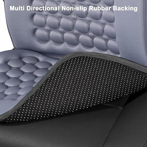 Miniatura 5 de FREMONT AUTO Funda de asiento de automóvil transpirable Protector de asiento- Fabricada con fibra de poliéster premium y cojín de burbujas con imán