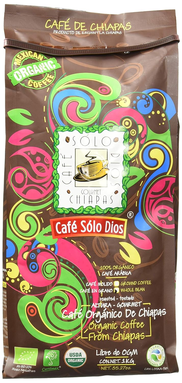Café Solo Dios Organic Medium Roast Whole Bean Coffee - 2.2 LB