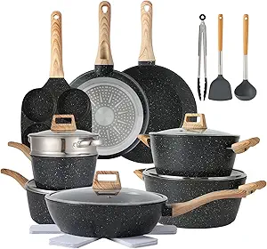 21PCS Pots and Pans Set Non Stick Cookware Set Nonstick with Cooking Set