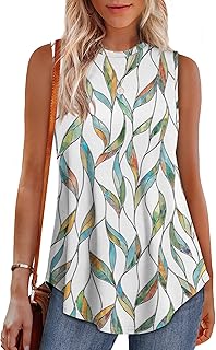 High Neck Tank Tops for Women Loose Fit Sleeveless Top Summer Clothes Womens Tunic Tops to Wear with Leggings