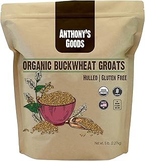 Anthony's Organic Hulled Buckwheat Groats, 5lb, Gluten Free, Non GMO