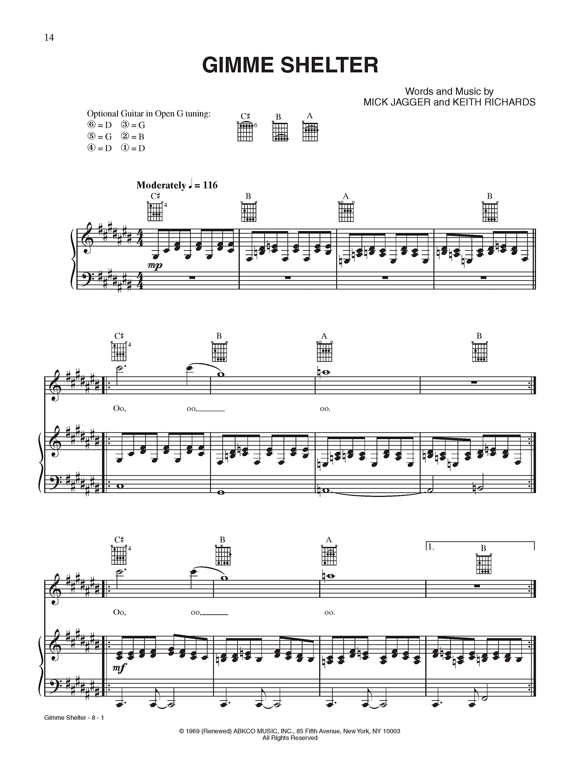 Rolling stones sheet music anthology pvg