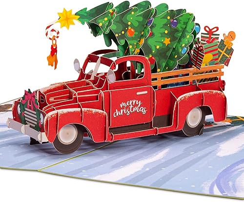 Miniatura 5 de Paper Love Tarjeta de Navidad desplegable 3D, flor de nochebuena, para Navidad, tarjetas de vacaciones, cubierta de 5 x 7 pulgadas, incluye sobre y