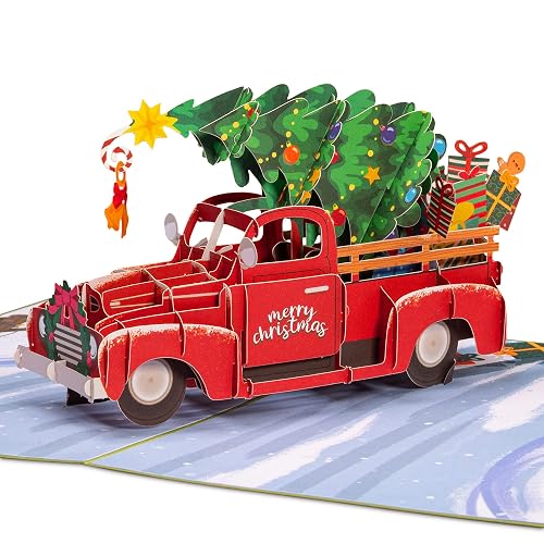 Paper Love 3D Pop Up Christmas Card, Car, Gift for
