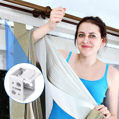 Miniatura 6 de Jetec 12 soportes ciegos de 1 pulgada, soporte de montaje de caja de perfil blanco, barandilla para persianas de ventana