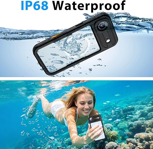 Miniatura 2 de Funda impermeable para iPhone, IP68, a prueba de golpes, a prueba de polvo, con protector de pantalla integrado, funda protectora de cuerpo completo