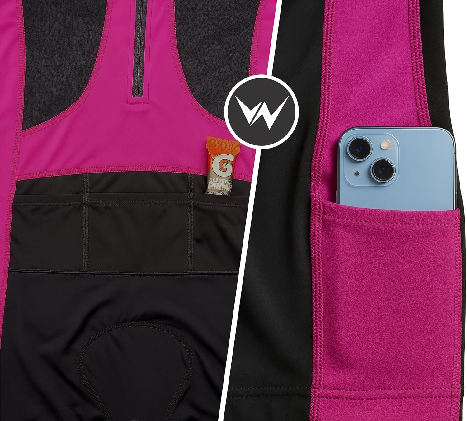 Wixen Women’s Triathlon Suit – Padded One-Piece Sleeveless Trisuit with Rear Zipper for Running, Swimming, Cycling - Image 5