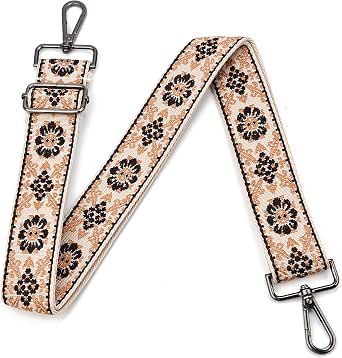 Wide Purse Strap Adjustable Replacement Crossbody Bag Strap Silver