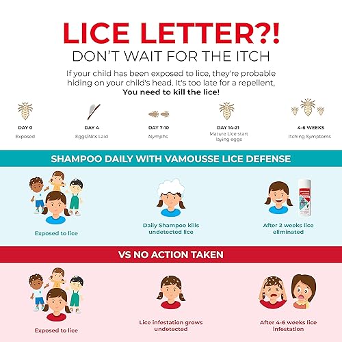 Miniatura 7 de Vamousse Champú diario Lice Defense, mata los piojos, detecta y previene la infestación, sin parabenos, sulfatos ni colorantes, incluye aceite de